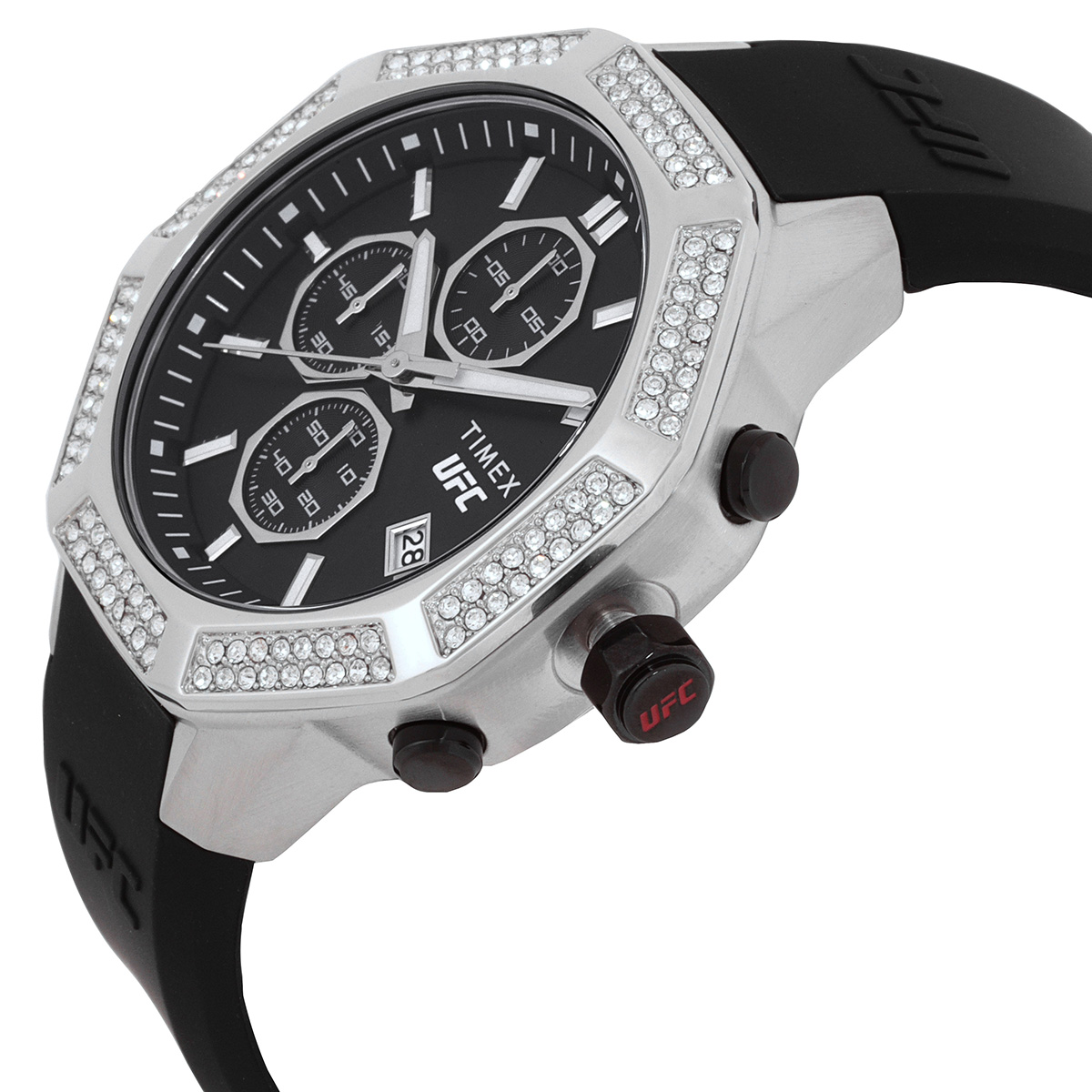 timex ufc king chronograph quartz crystal black dial men's watch tw2v99300jr timex ufc king chronograph quartz crystal black dial men's watch tw2v99300jr
