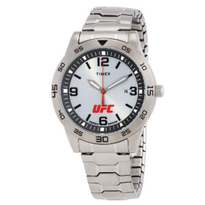 timex ufc street quartz silver dial men's watch tw2v56300