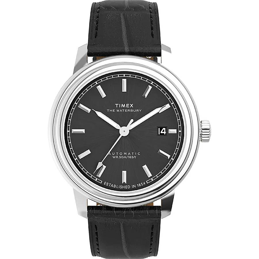 timex waterbury metropolitan automatic black dial men's watch tw2y23000 timex waterbury metropolitan automatic black dial men's watch tw2y23000