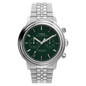 Витрина timex waterbury metropolitan chronograph quartz green dial men's watch tw2y23600
