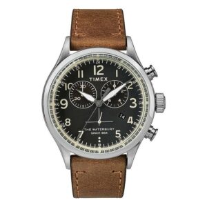 Home timex waterbury quartz black dial men's watch tw2r70900
