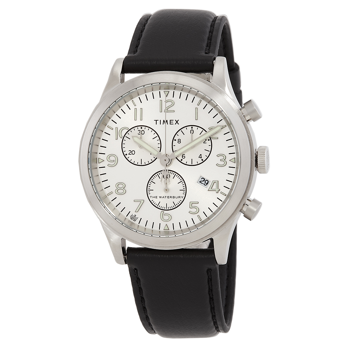 timex waterbury traditional chronograph quartz silver dial men's watch tw2w48100 timex waterbury traditional chronograph quartz silver dial men's watch tw2w48100