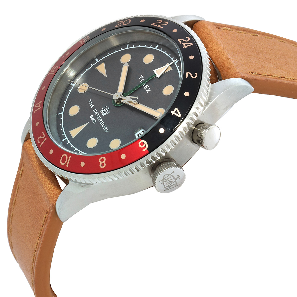 timex waterbury traditional gmt quartz coke bezel men's watch tw2v74000vq timex waterbury traditional gmt quartz coke bezel men's watch tw2v74000vq