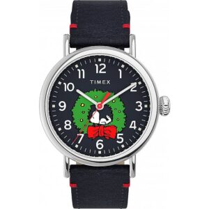 Витрина timex x peanuts featuring snoopy christmas quartz blue dial men's watch tw2u86300