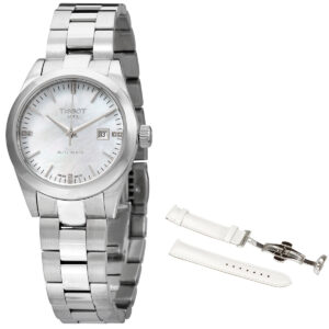 Home tissot automatic diamond white mother of pearl dial ladies watch t132.007.11.116.00