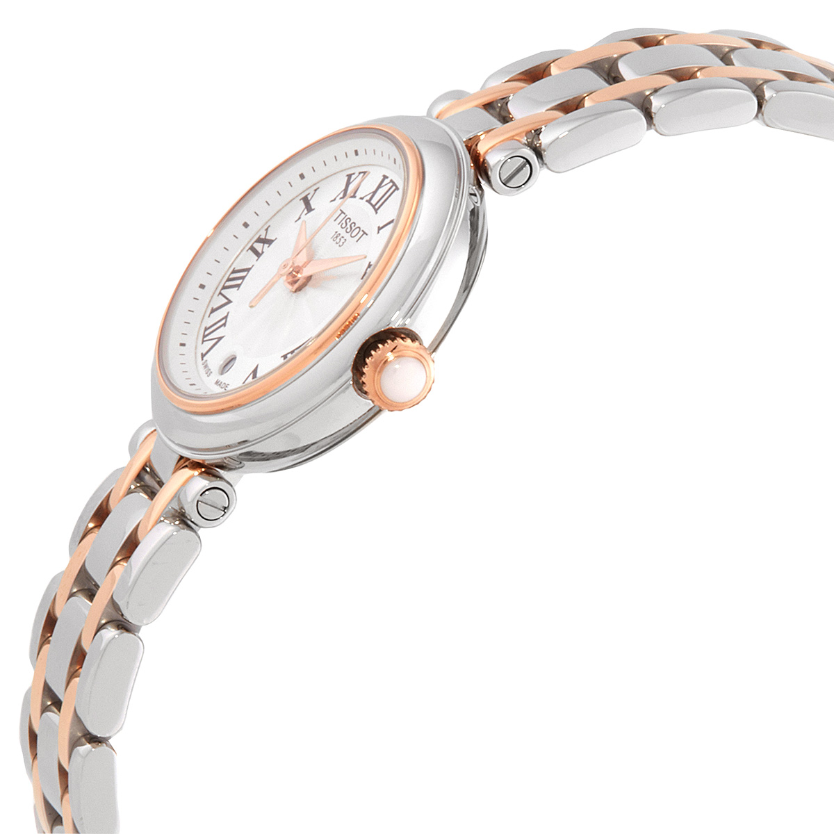 tissot bellissima small lady quartz white dial two tone watch t126.010.22.013.01 tissot bellissima small lady quartz white dial two tone watch t126.010.22.013.01