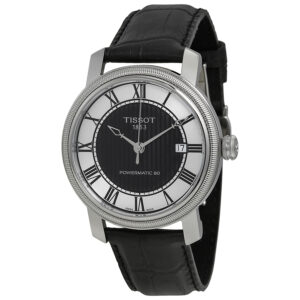 tissot bridgeport automatic black dial men's watch t0974071605300