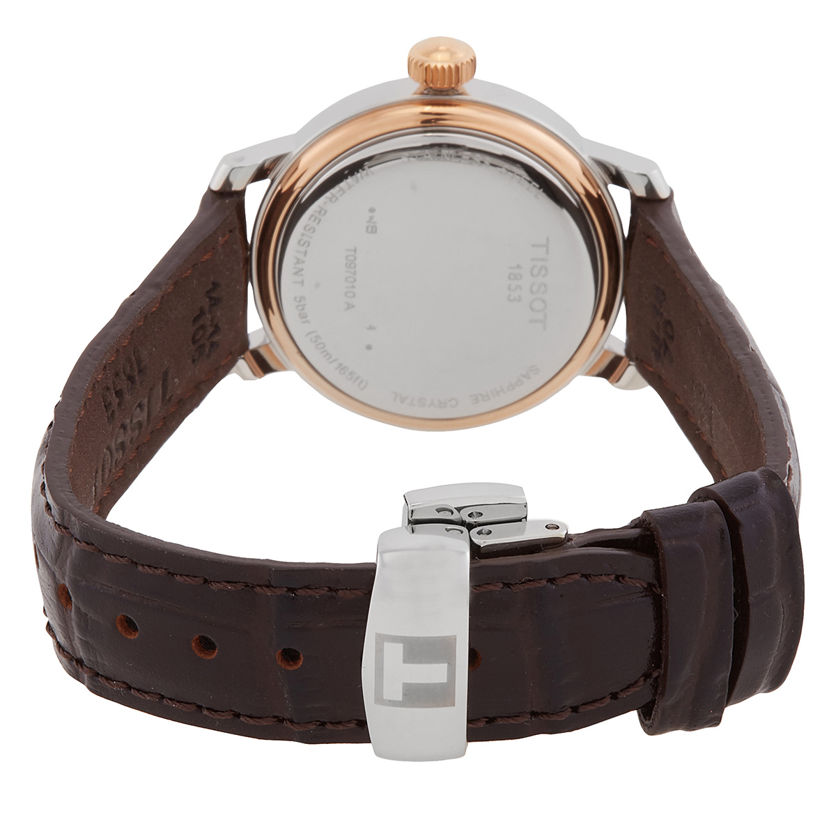 tissot bridgeport quartz white mother of pearl dial brown leather band stainless steel case ladies watch t097.010.26.118.00 tissot bridgeport quartz white mother of pearl dial brown leather band stainless steel case ladies watch t097.010.26.118.00