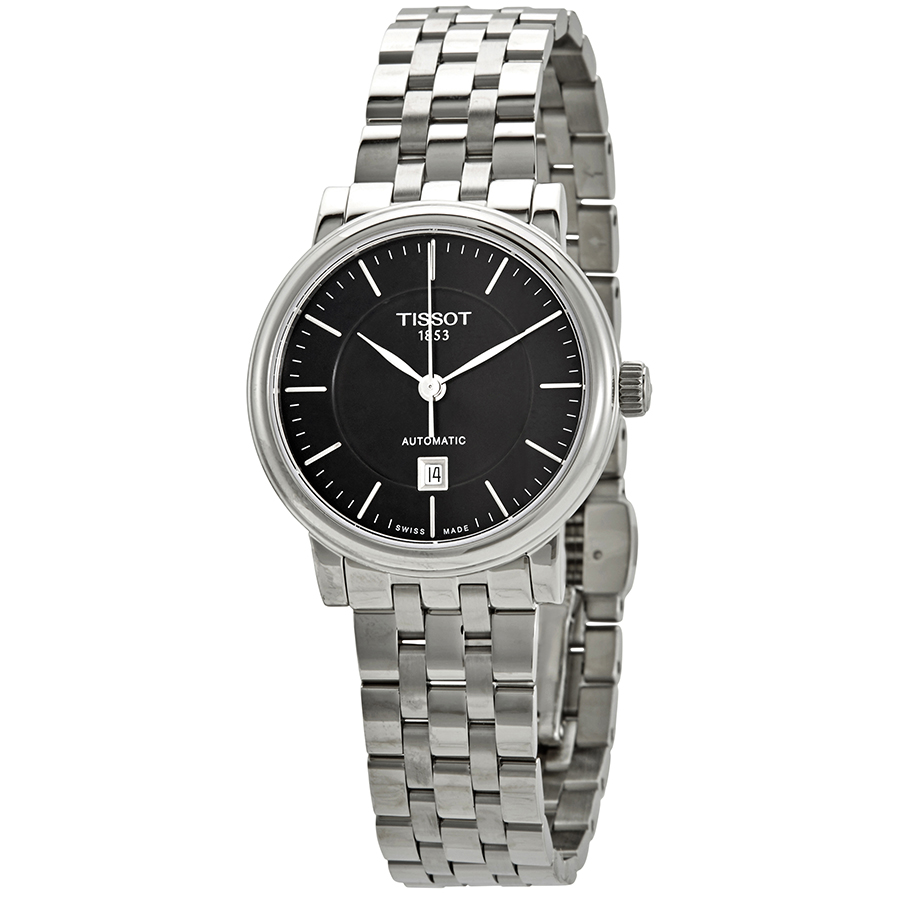 tissot carson automatic black dial ladies watch t122.207.11.051.00 tissot carson automatic black dial ladies watch t122.207.11.051.00
