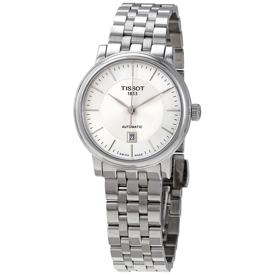 tissot carson automatic silver dial ladies watch t122.207.11.031.00 tissot carson automatic silver dial ladies watch t122.207.11.031.00