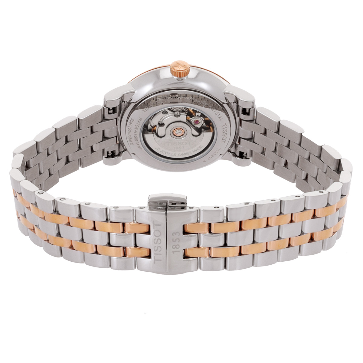 tissot carson automatic silver dial two tone ladies watch t122.207.22.033.00 tissot carson automatic silver dial two tone ladies watch t122.207.22.033.00