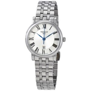 Home tissot carson premium lady quartz silver dial ladies watch t122.210.11.033.00