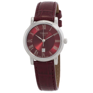 Home tissot carson premium quartz red dial ladies watch t122.210.16.373.00