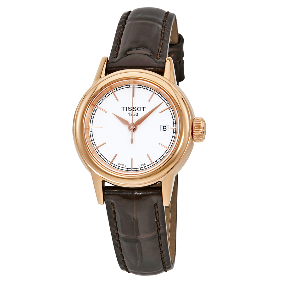 tissot carson white dial brown leather ladies watch t0852103601100 tissot carson white dial brown leather ladies watch t0852103601100