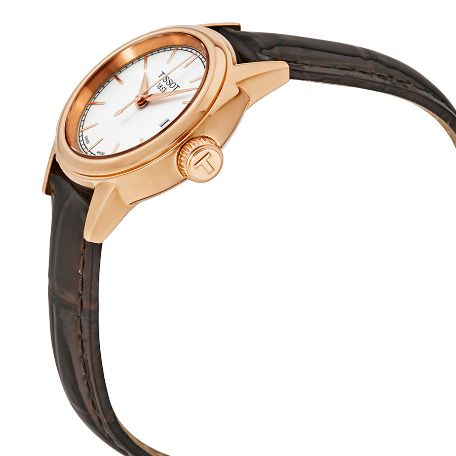 tissot carson white dial brown leather ladies watch t0852103601100 tissot carson white dial brown leather ladies watch t0852103601100
