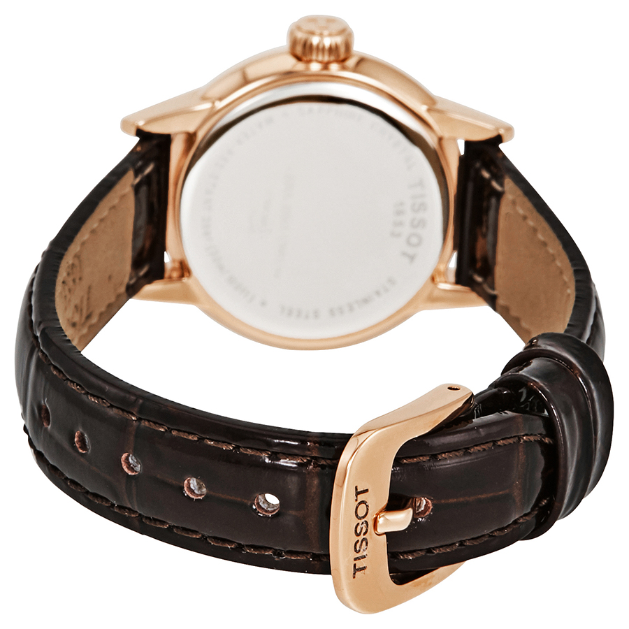 tissot carson white dial brown leather ladies watch t0852103601100 tissot carson white dial brown leather ladies watch t0852103601100