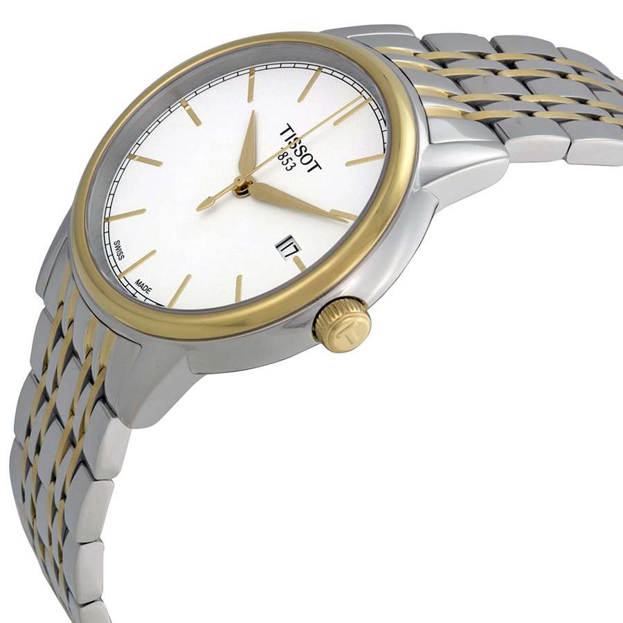 tissot carson white dial two tone men's watch t0854102201100 tissot carson white dial two tone men's watch t0854102201100