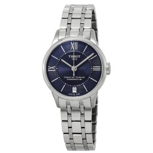 Home tissot chemin des tourelles automatic blue dial ladies watch t099.207.11.048.00
