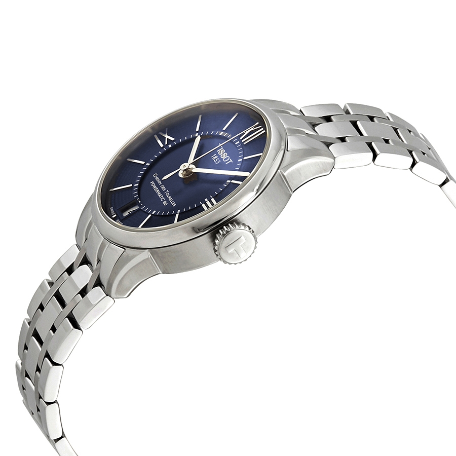 tissot chemin des tourelles automatic blue dial ladies watch t099.207.11.048.00 tissot chemin des tourelles automatic blue dial ladies watch t099.207.11.048.00