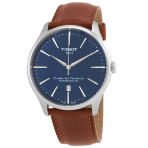 tissot chemin des tourelles automatic blue dial men's watch t1394071604100