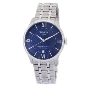 tissot chemin des tourelles automatic blue dial men's watch t1398071104800