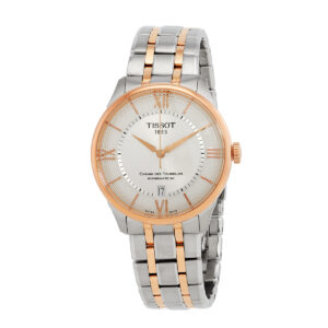 Витрина tissot chemin des tourelles automatic silver dial two tone men's watch t1398072203800