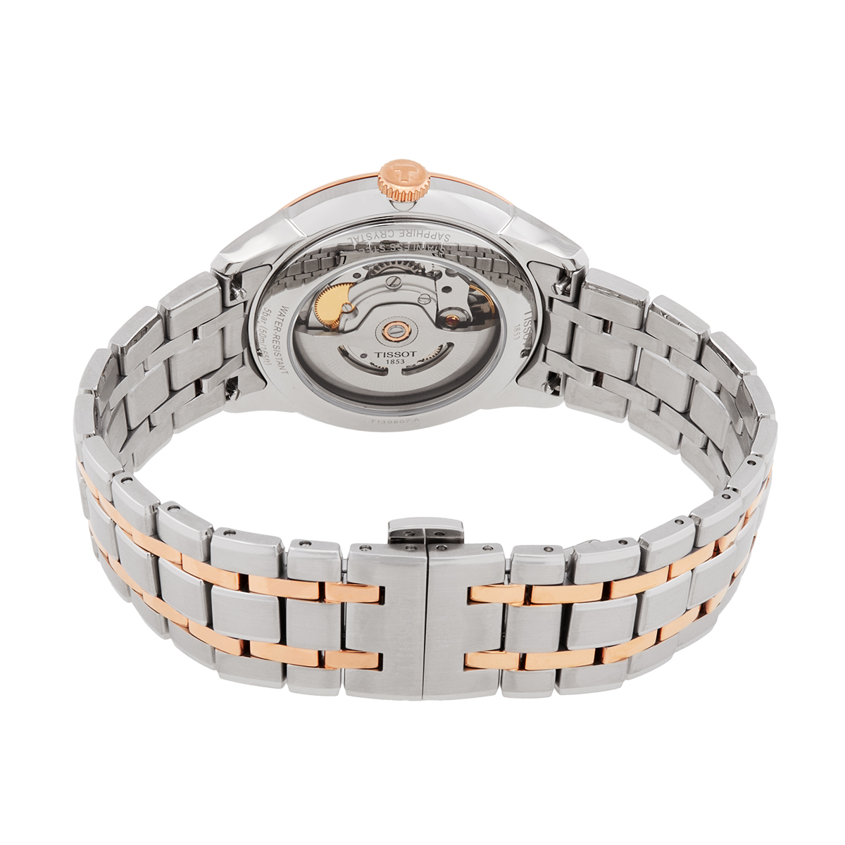 tissot chemin des tourelles automatic silver dial two tone men's watch t1398072203800 tissot chemin des tourelles automatic silver dial two tone men's watch t1398072203800
