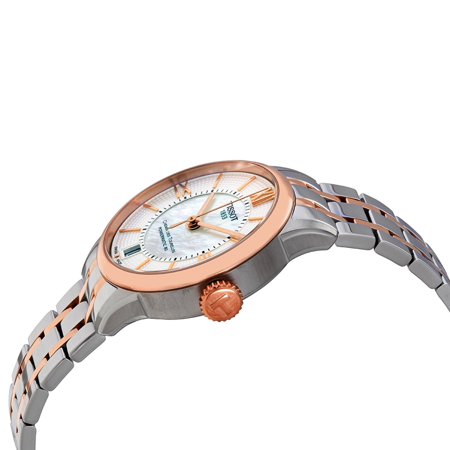 tissot chemin des tourelles automatic mother of pearl dial ladies watch t099.207.22.118.02 tissot chemin des tourelles automatic mother of pearl dial ladies watch t099.207.22.118.02