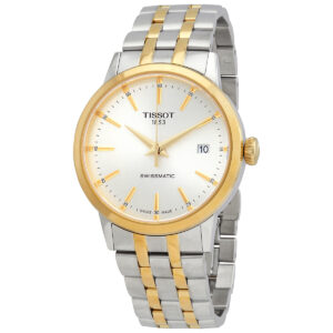 tissot classic dream automatic silver dial two tone men's watch t129.407.22.031.01