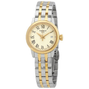 Home tissot classic dream quartz ivory dial ladies watch t129.210.22.263.00