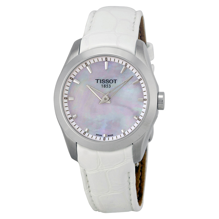 tissot couturier grande mother of pearl dial white leather ladies watch t0352461611100 tissot couturier grande mother of pearl dial white leather ladies watch t0352461611100