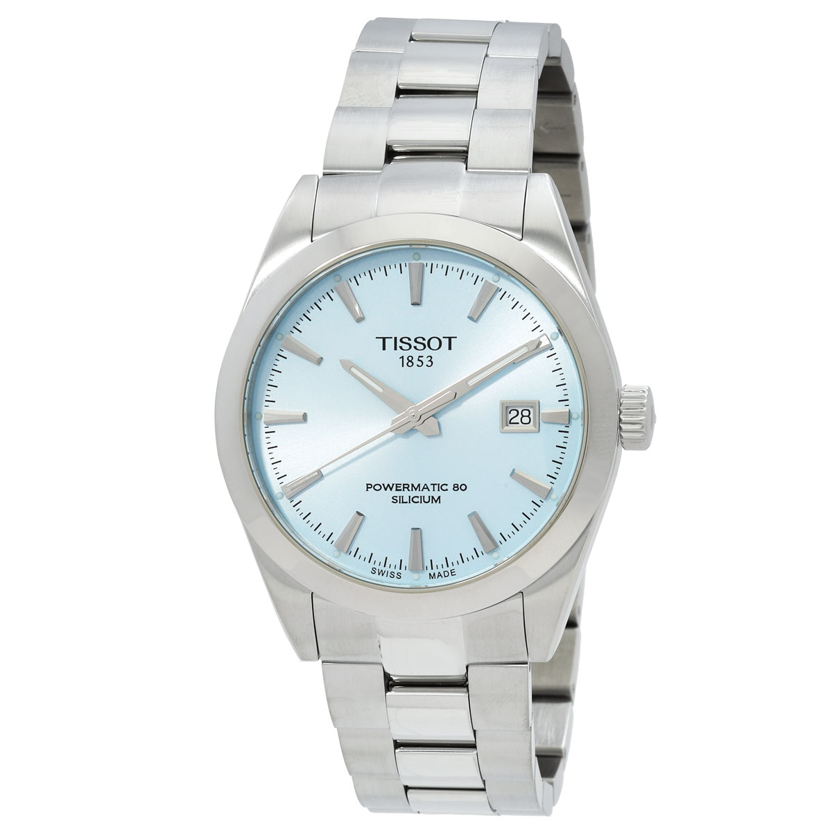 tissot gentleman powermatic 80 automatic ice blue dial watch t127.407.11.351.00 tissot gentleman powermatic 80 automatic ice blue dial watch t127.407.11.351.00