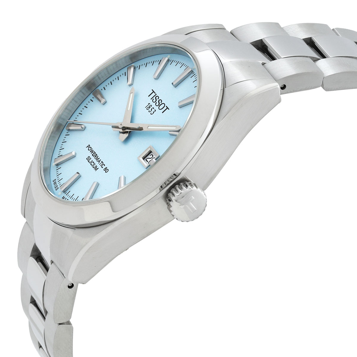 tissot gentleman powermatic 80 automatic ice blue dial watch t127.407.11.351.00 tissot gentleman powermatic 80 automatic ice blue dial watch t127.407.11.351.00