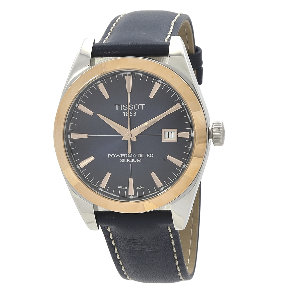 tissot gentleman powermatic 80 silicium automatic chronometer blue dial men's watch t927.407.46.041.00 tissot gentleman powermatic 80 silicium automatic chronometer blue dial men's watch t927.407.46.041.00