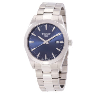 tissot gentleman quartz blue dial men's watch t127.410.11.041.00