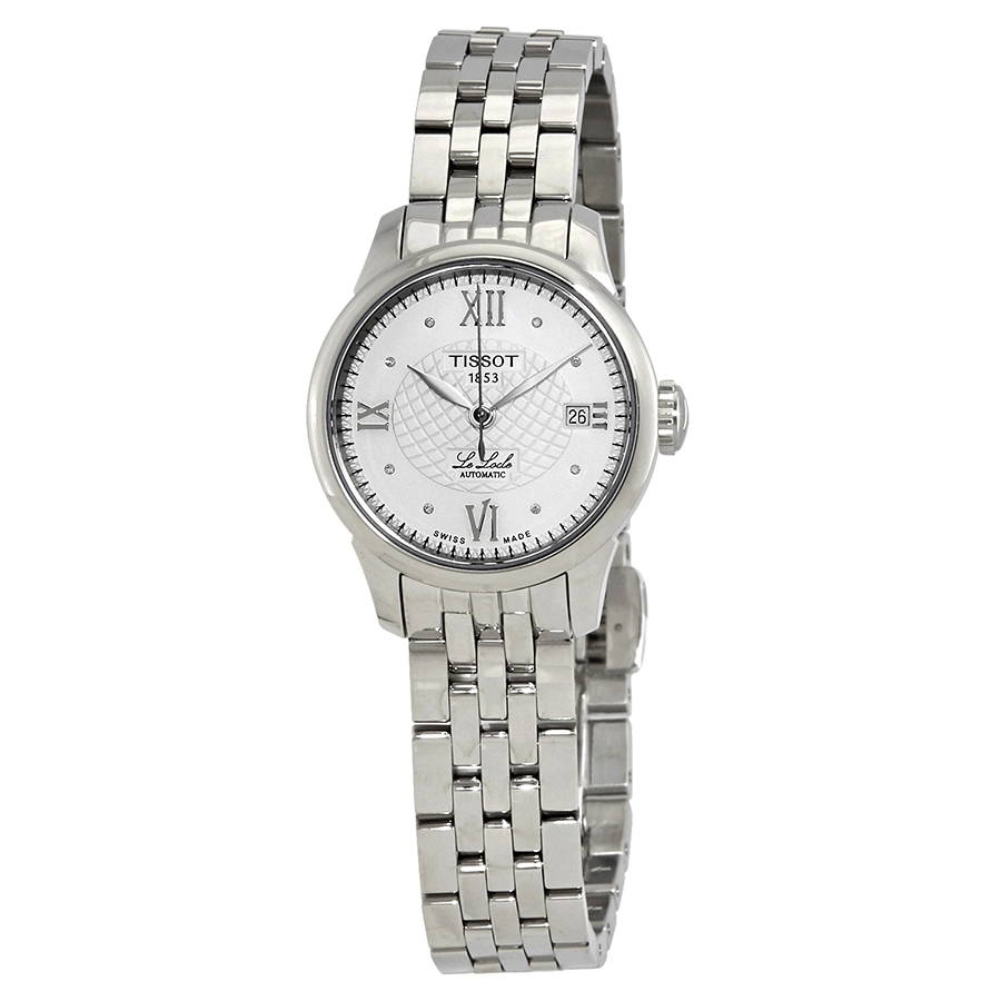 tissot le locle automatic silver diamond dial ladies watch t41.1.183.16 tissot le locle automatic silver diamond dial ladies watch t41.1.183.16