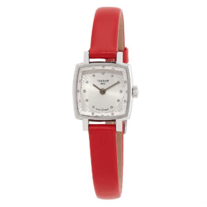 Home tissot lovely square valentines quartz diamond silver dial ladies watch t0581091603600