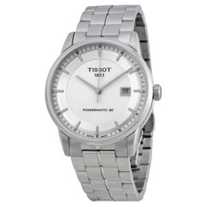 Витрина tissot luxury powermatic 80 silver dial men's watch t0864071103100