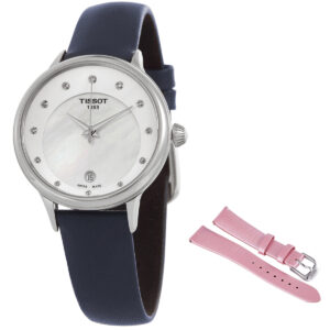 tissot odaci t quartz diamond white mother of pearl dial ladies watch t133.210.16.116.00