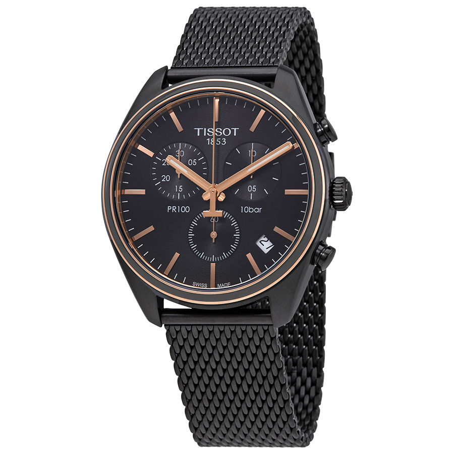 tissot pr 100 chronograph black dial men's watch t101.417.23.061.00 tissot pr 100 chronograph black dial men's watch t101.417.23.061.00
