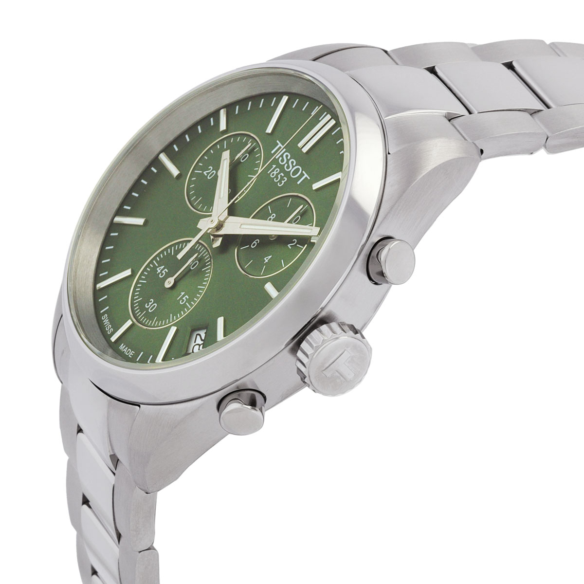 tissot pr 100 chronograph quartz green dial men's watch t150.417.11.091.00 tissot pr 100 chronograph quartz green dial men's watch t150.417.11.091.00