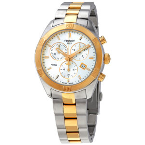 tissot pr 100 chronograph quartz silver dial ladies watch t101.917.22.031.00