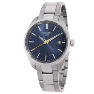 tissot pr 100 jungfraubah quartz blue dial ladies watch t1502101104101
