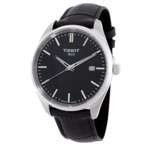 tissot pr 100 quartz black dial men's watch t1504101605100