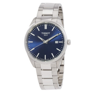 tissot pr 100 quartz blue dial men's watch t1504101104100