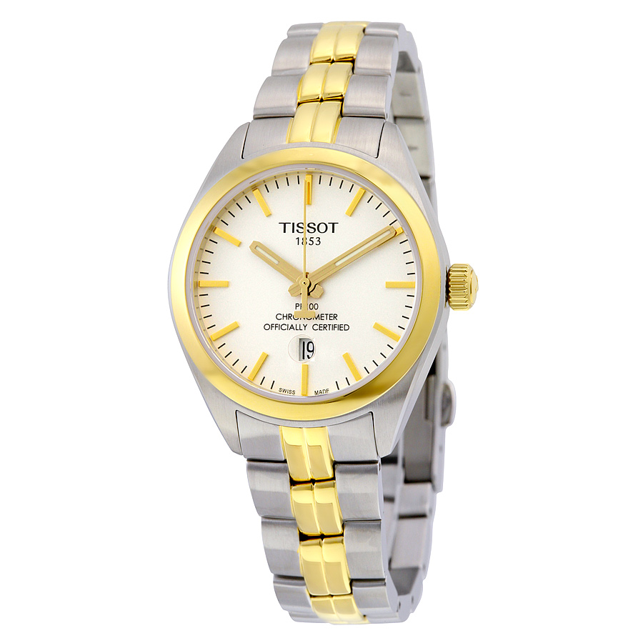tissot pr100 chronometer two tone ladies watch t1012512203100 tissot pr100 chronometer two tone ladies watch t1012512203100