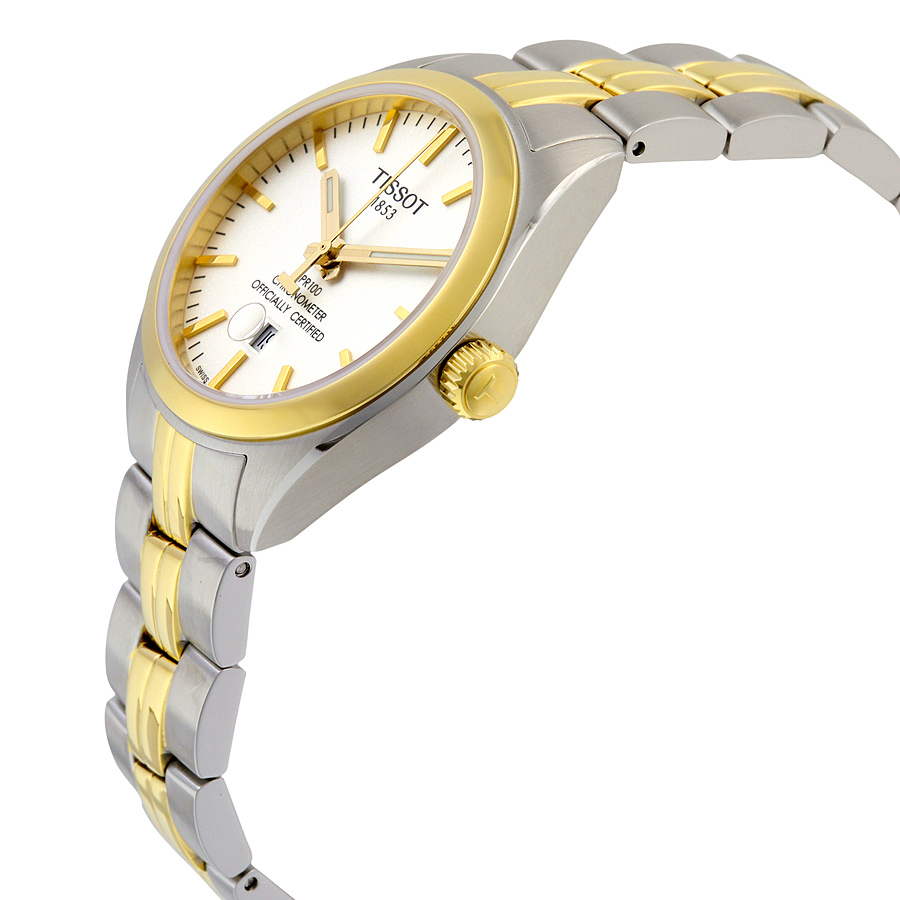 tissot pr100 chronometer two tone ladies watch t1012512203100 tissot pr100 chronometer two tone ladies watch t1012512203100