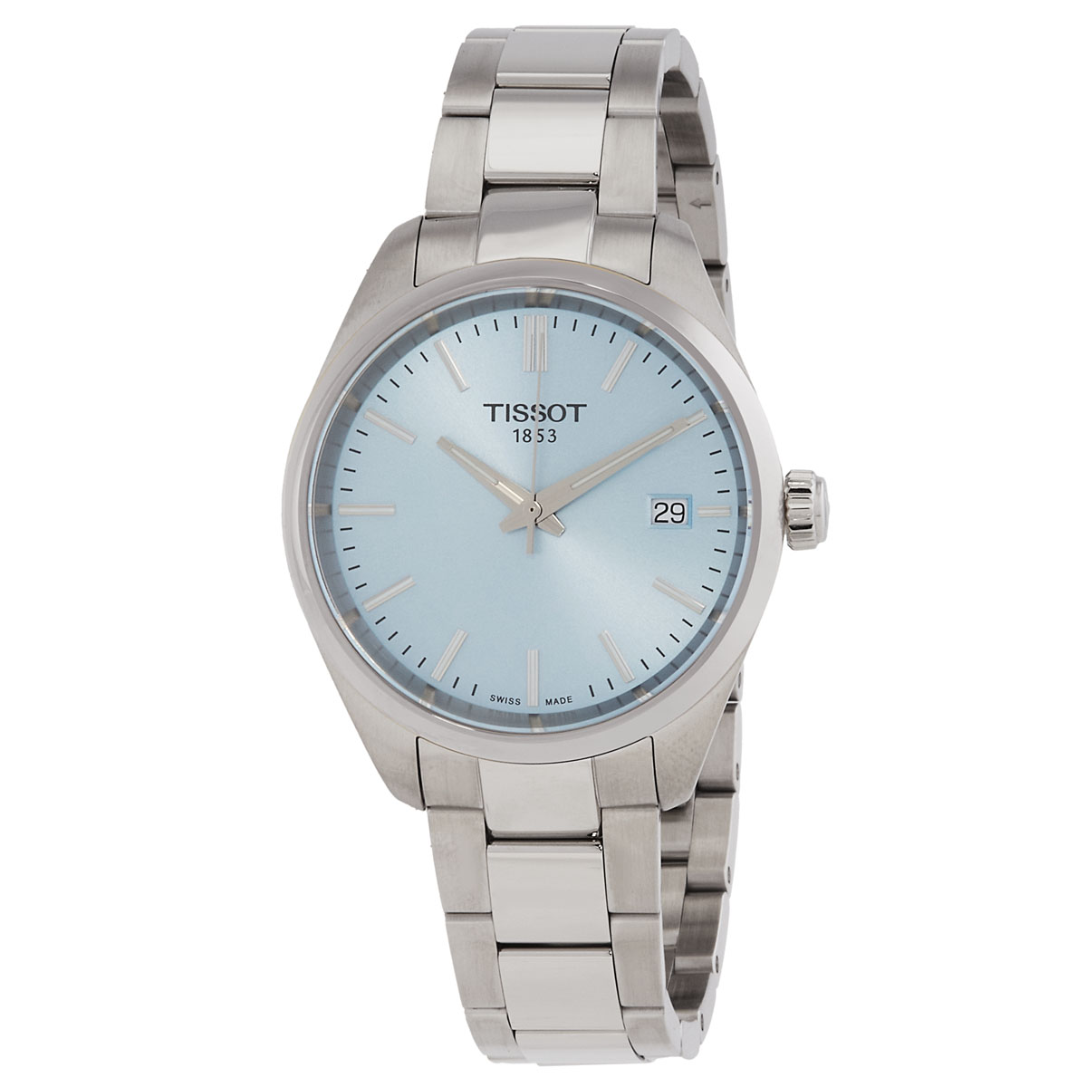 tissot pr 100 quartz ice blue dial ladies watch t1502101135100 tissot pr 100 quartz ice blue dial ladies watch t1502101135100