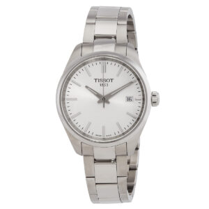 tissot pr 100 quartz silver dial ladies watch t1502101103100