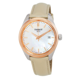 tissot pr 100 quartz white mother of pearl dial ladies watch t1502102611100